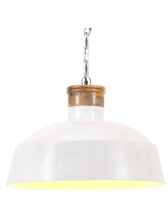 Industriální závěsné svítidlo 32 cm bílé e27