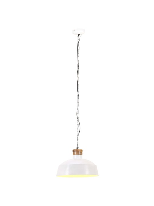 Industriální závěsné svítidlo 32 cm bílé e27