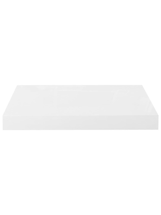 Plovoucí nástěnné police 4 ks bílé vysoký lesk 40x23x3,8 cm MDF