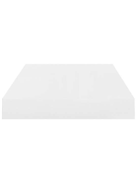 Plovoucí nástěnné police 4 ks bílé vysoký lesk 40x23x3,8 cm MDF