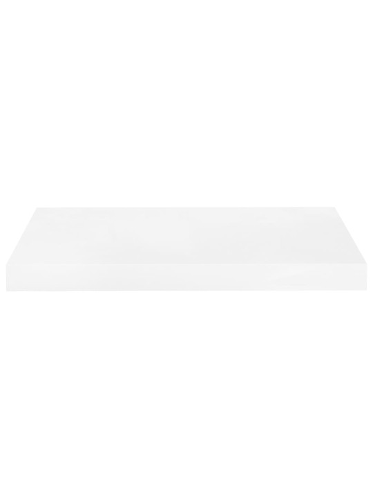 Plovoucí nástěnné police 2 ks bílé vysoký lesk 50x23x3,8 cm MDF