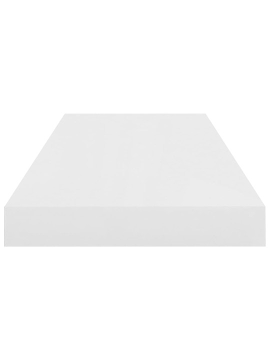Plovoucí nástěnné police 2 ks lesklé bílé 60x23,5x3,8 cm MDF
