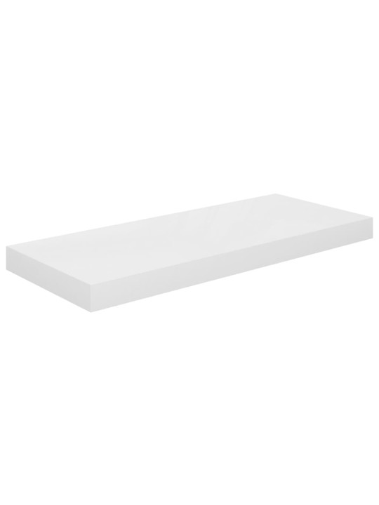 Plovoucí nástěnné police 4 ks lesklé bílé 60x23,5x3,8 cm MDF