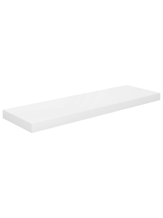 Plovoucí nástěnné police 4 ks lesklé bílé 80x23,5x3,8 cm MDF