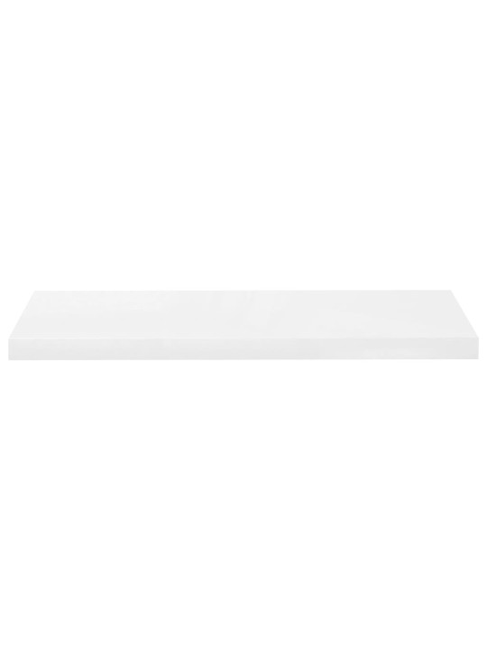 Plovoucí nástěnné police 4 ks lesklé bílé 80x23,5x3,8 cm MDF