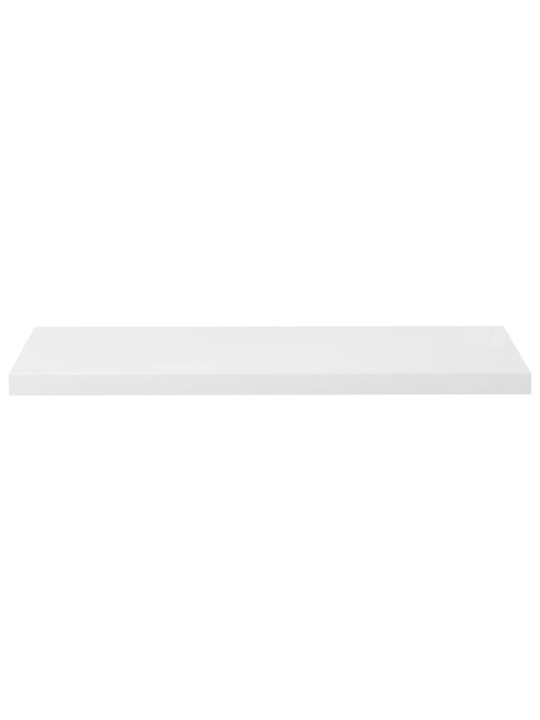 Plovoucí nástěnné police 2 ks lesklé bílé 90x23,5x3,8 cm MDF