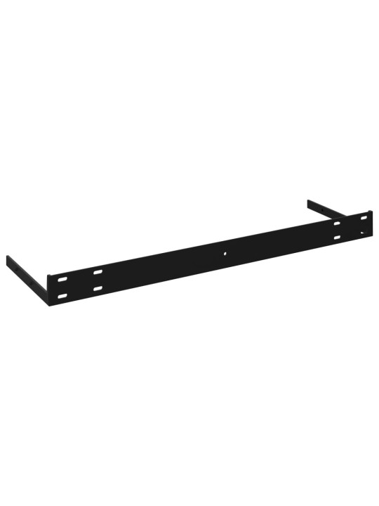 Plovoucí nástěnná police černá vysoký lesk 120x23,5x3,8 cm MDF