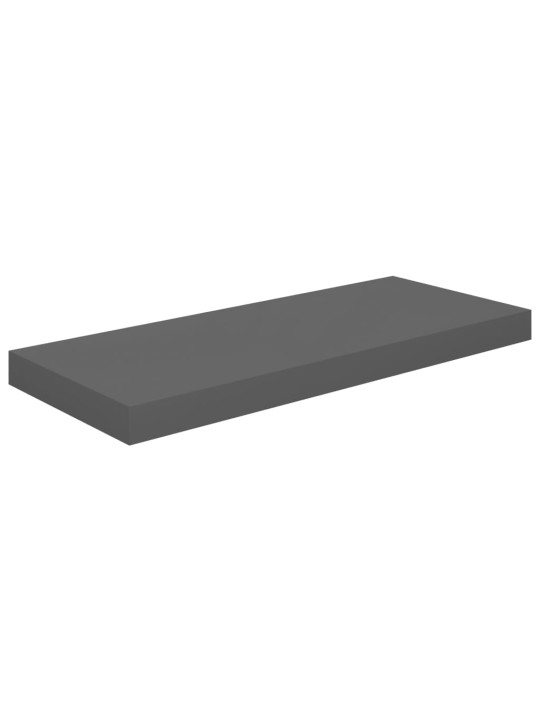 Plovoucí nástěnné police 4 ks lesklé šedé 60x23,5x3,8 cm MDF