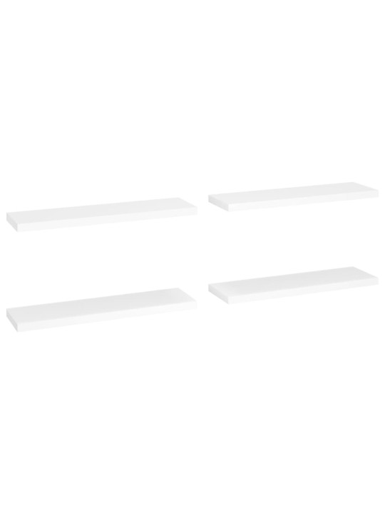 Plovoucí nástěnné police 4 ks bílé 90 x 23,5 x 3,8 cm MDF