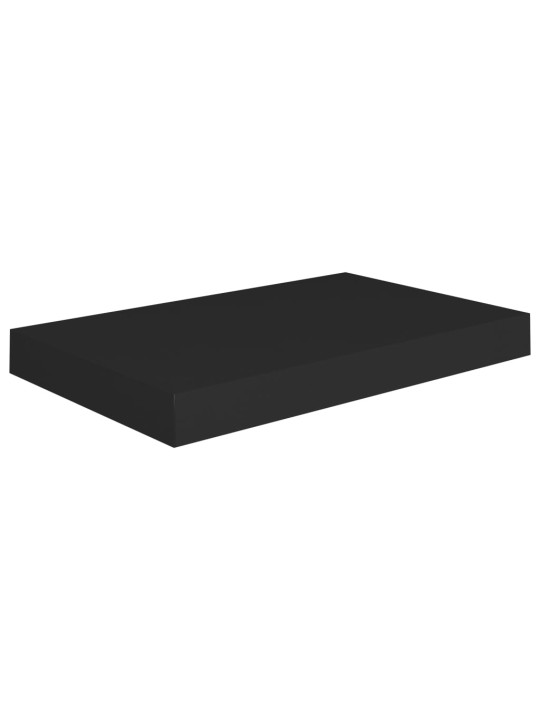 Plovoucí nástěnné police 4 ks černé 40 x 23 x 3,8 cm MDF
