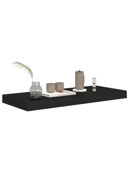 Plovoucí nástěnné police 4 ks černé 60 x 23,5 x 3,8 cm MDF