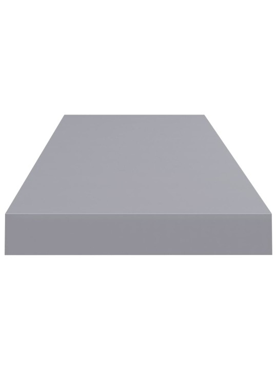 Plovoucí nástěnné police 4 ks šedé 80 x 23,5 x 3,8 cm MDF