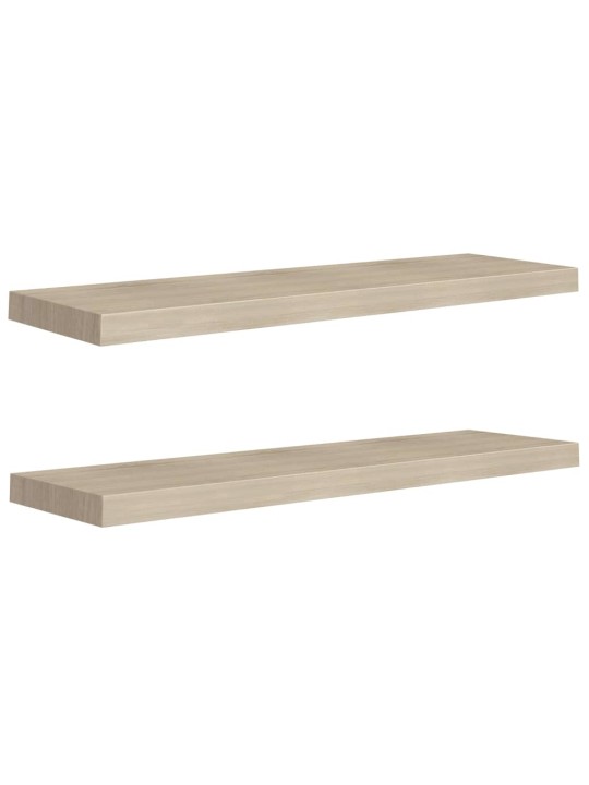Plovoucí nástěnné police 2 ks dub 90 x 23,5 x 3,8 cm MDF