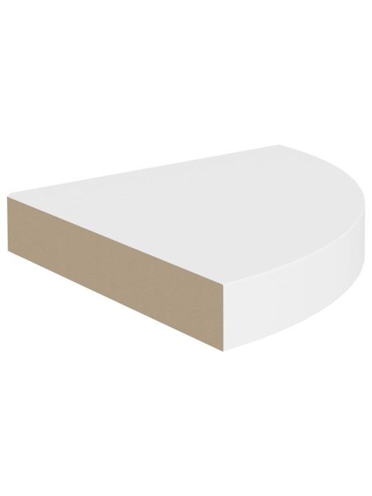 Plovoucí rohové police 2 ks bílé 25 x 25 x 3,8 cm MDF
