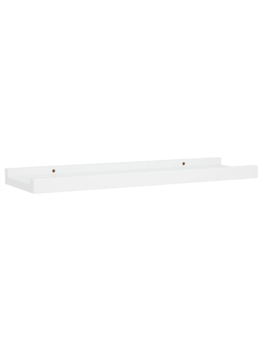 Poličky na zarámované obrázky 2 ks bílé 40 x 9 x 3 cm MDF