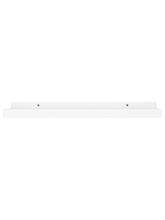 Poličky na zarámované obrázky 2 ks bílé 40 x 9 x 3 cm MDF