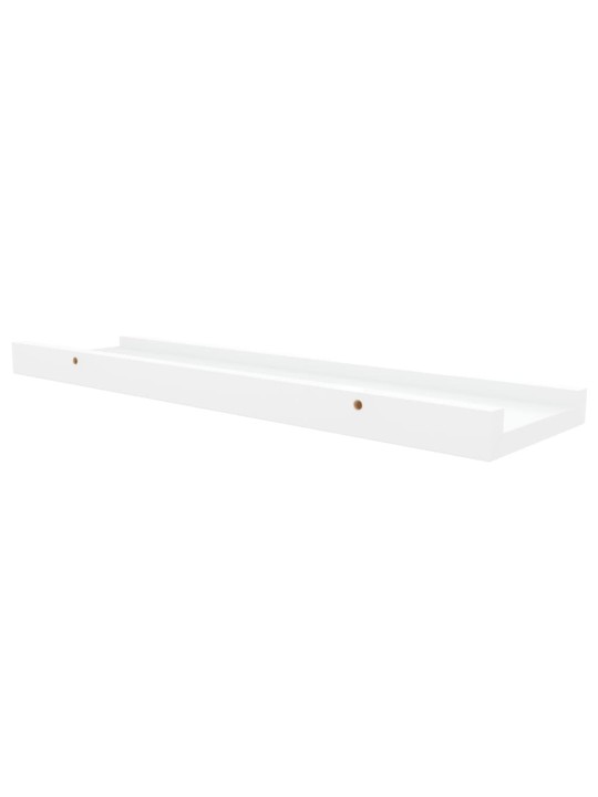 Poličky na zarámované obrázky 2 ks bílé 40 x 9 x 3 cm MDF