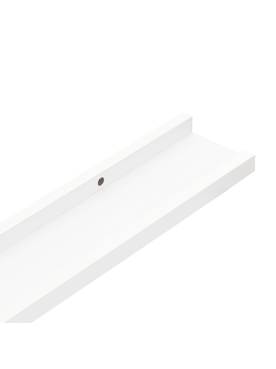 Poličky na zarámované obrázky 2 ks bílé 40 x 9 x 3 cm MDF