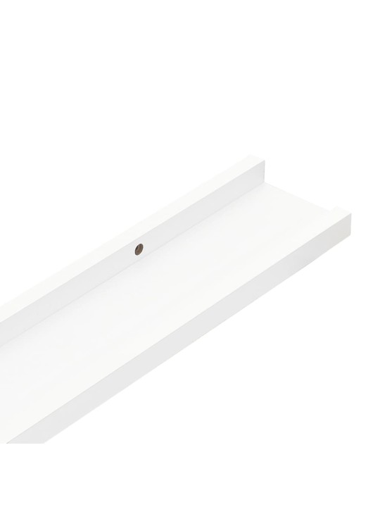 Poličky na zarámované obrázky 2 ks bílé 60 x 9 x 3 cm MDF