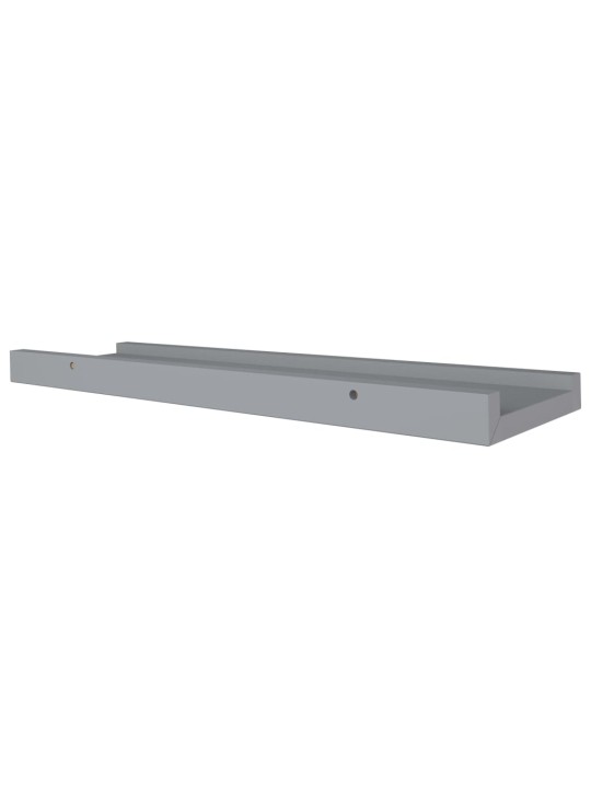Poličky na zarámované obrázky 2 ks šedé 40 x 9 x 3 cm MDF