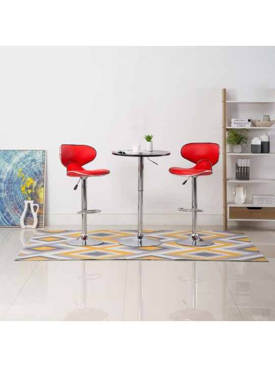 323645 bar stools 2 pcs red faux leather