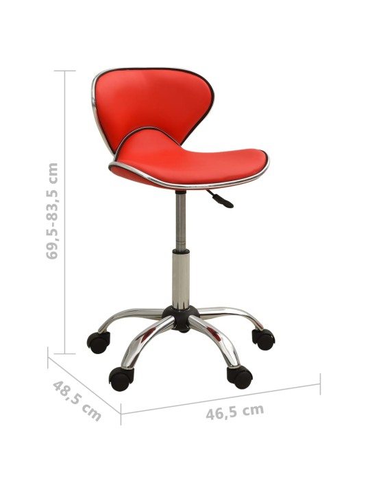 Kosmetická stolička červená umělá kůže
