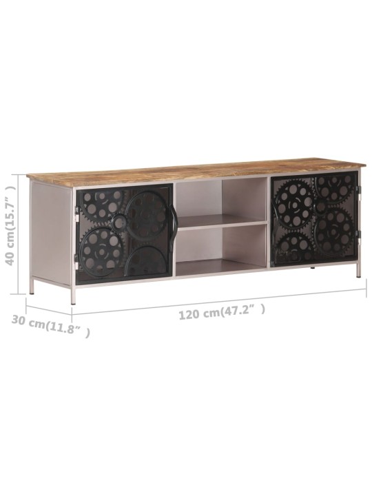 TV stolek 120 x 30 x 40 cm hrubé mangovníkové dřevo