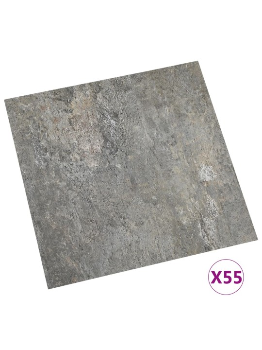 Samolepicí podlahová krytina 55 ks PVC 5,11 m² šedá