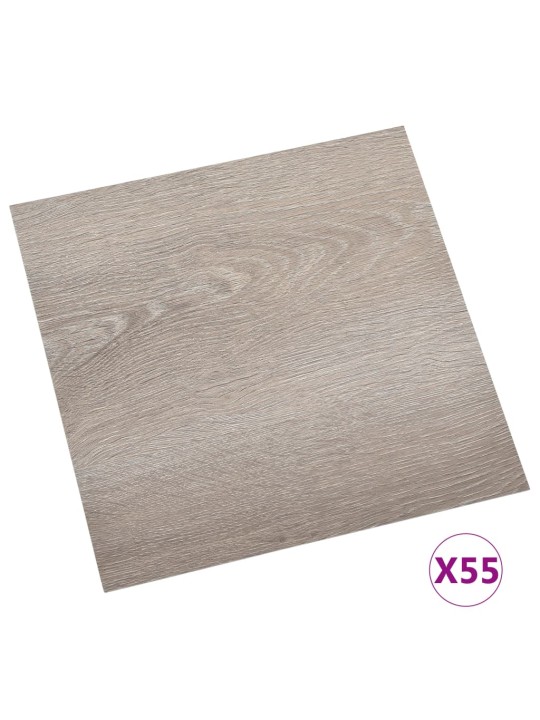 Samolepicí podlahové desky 55 ks PVC 5,11 m² taupe