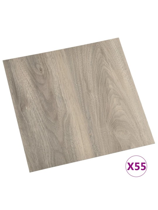 Samolepicí podlahové desky 55 ks PVC 5,11 m² taupe