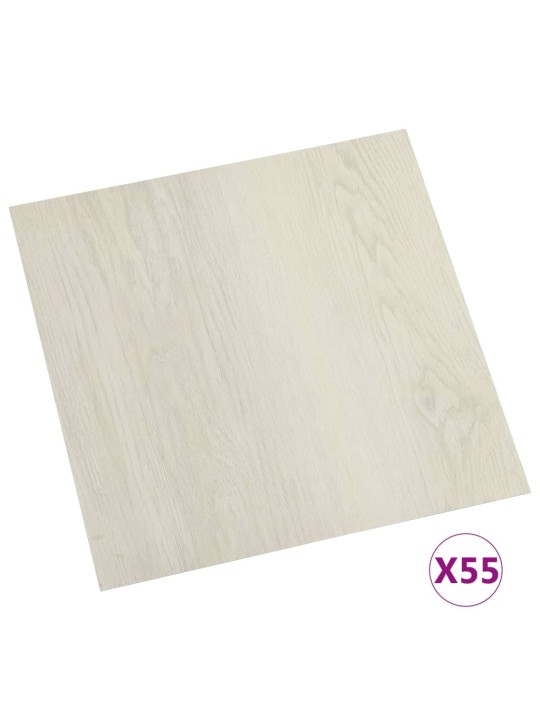 Samolepicí podlahové desky 55 ks PVC 5,11 m² béžové