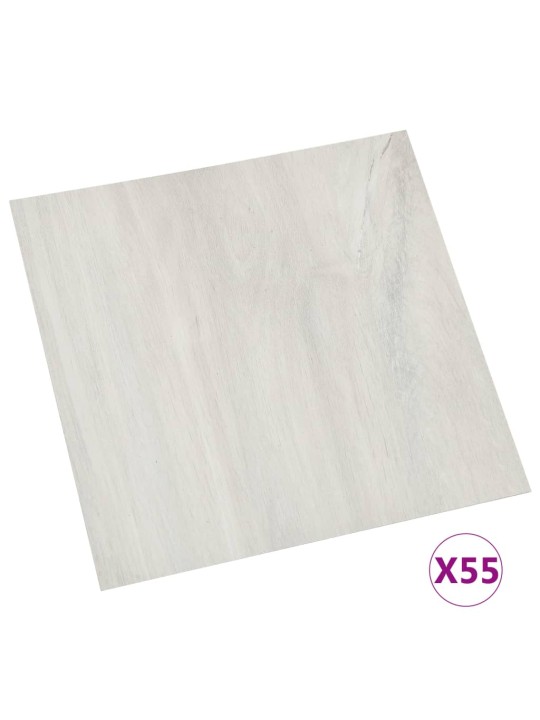 Samolepicí podlahové desky 55 ks PVC 5,11 m² krémové