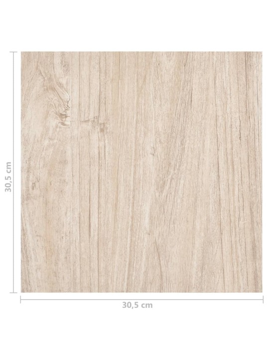 Samolepicí podlahové desky 55 ks PVC 5,11 m² světle hnědé