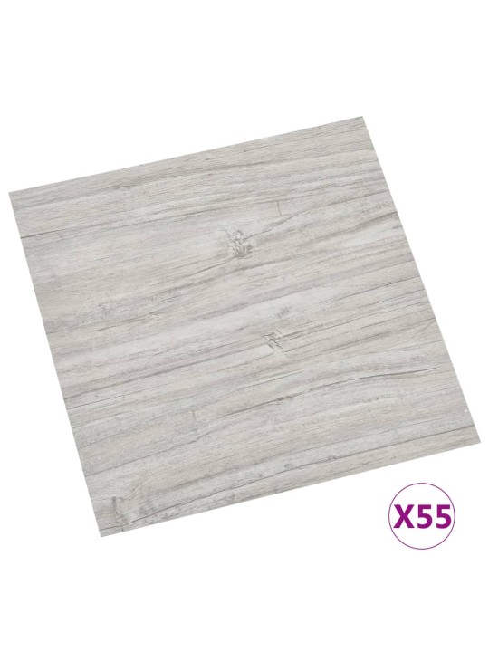 Samolepicí podlahové desky 55 ks PVC 5,11 m² světle šedé
