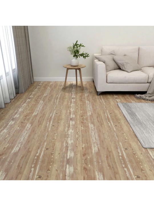 Samolepicí podlahové desky 55 ks PVC 5,11 m² hnědé