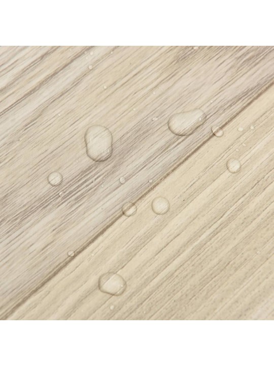 Samolepicí podlahové desky 55 ks PVC 5,11 m² béžové pruhované