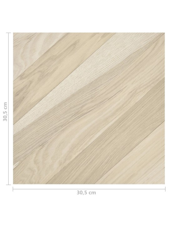Samolepicí podlahové desky 55 ks PVC 5,11 m² béžové pruhované