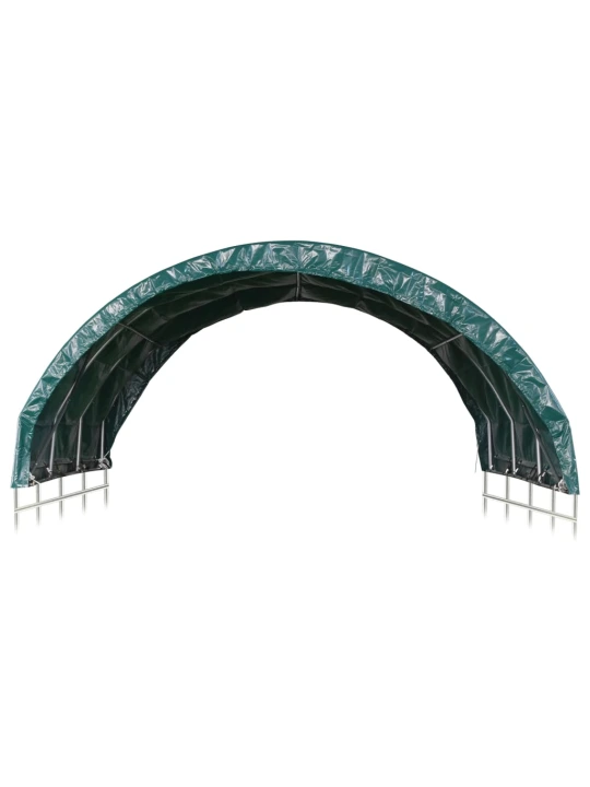 Přístřešek pro zvířata PVC 3,7 x 3,7 m zelený