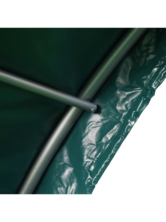 Přístřešek pro zvířata PVC 3,7 x 3,7 m zelený