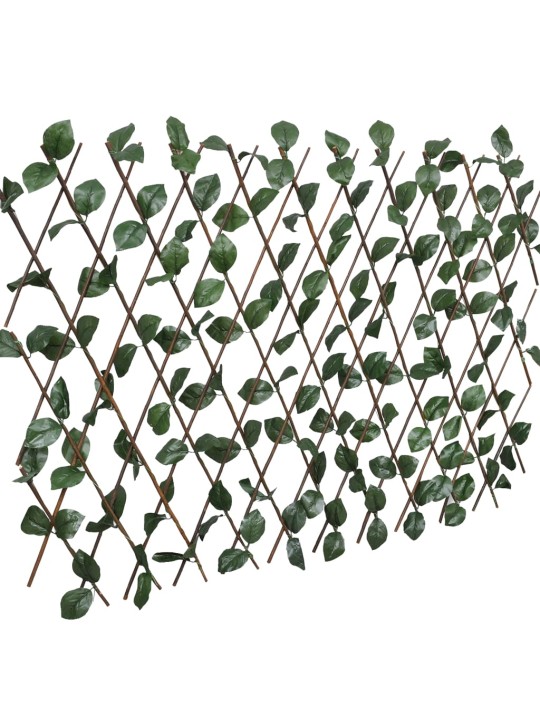Vrbový trelážový plot 5 ks s umělými listy 180 x 30 cm