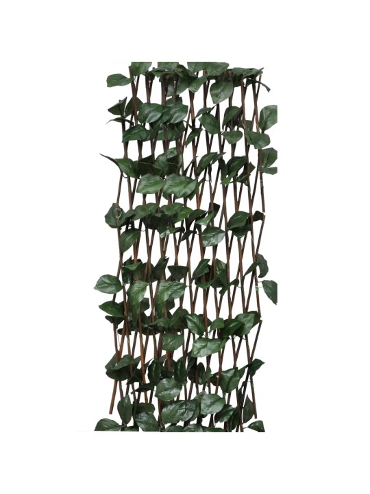 Vrbový trelážový plot 5 ks s umělými listy 180 x 30 cm