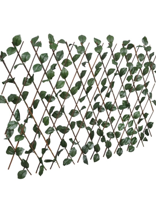 Vrbový trelážový plot 5 ks s umělými listy 180 x 60 cm