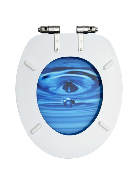 WC sedátka s funkcí pomalého sklápění 2 ks MDF modrá kapka vody