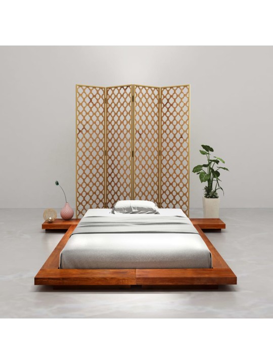 Rám japonské futonové postele masivní akáciové dřevo 100x200 cm