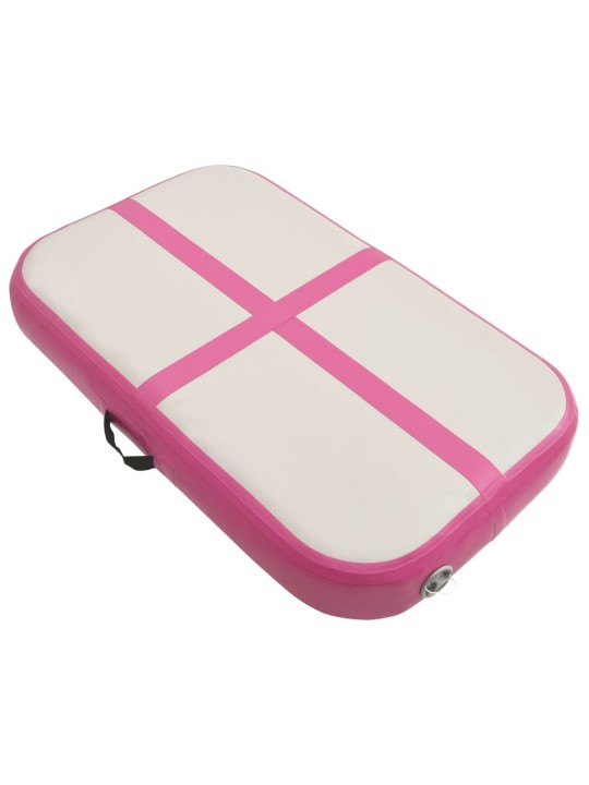Nafukovací žíněnka s pumpou 60 x 100 x 20 cm pvc růžová