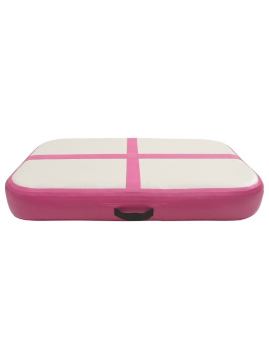 Nafukovací žíněnka s pumpou 60 x 100 x 20 cm pvc růžová