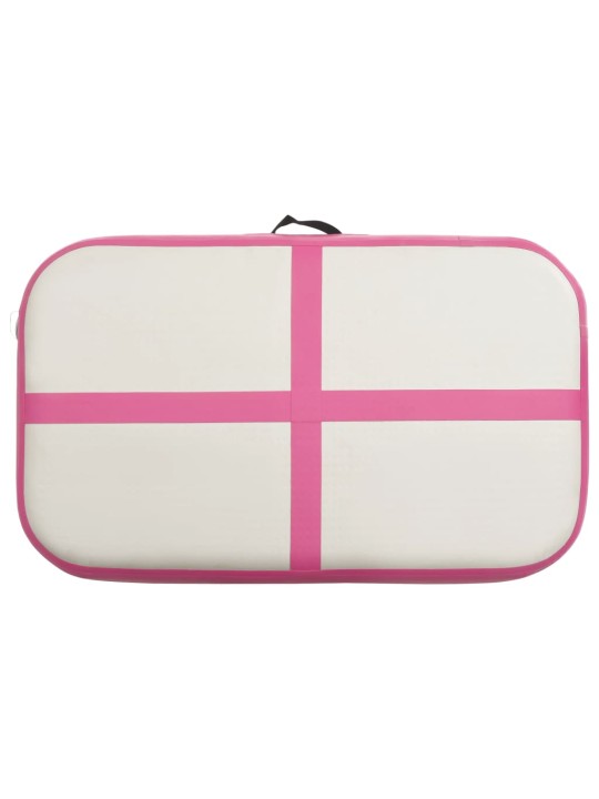 Nafukovací žíněnka s pumpou 60 x 100 x 20 cm pvc růžová