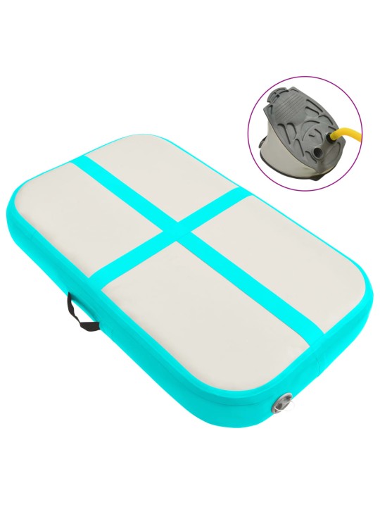 Nafukovací žíněnka s pumpou 60 x 100 x 20 cm pvc zelená