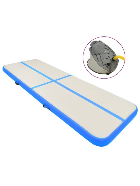 Nafukovací žíněnka s pumpou 300 x 100 x 15 cm PVC modrá