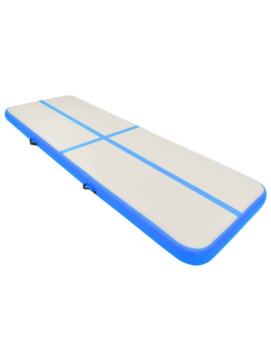 Nafukovací žíněnka s pumpou 300 x 100 x 15 cm PVC modrá